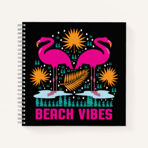 Beach Vibes Flamingos-19501 Notebook