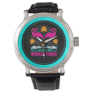 Beach Vibes Flamingos-19501 Watch