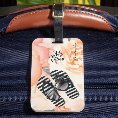Beach Vibes Glamour  Luggage Tag