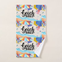 Beach Vibes Hand Towels by Sommer Hamilton 