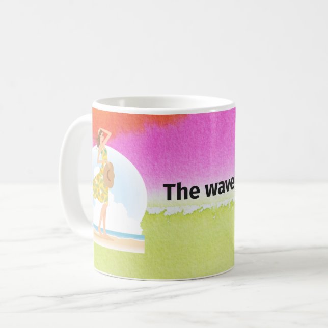 Beach Vibes - Happy Summer Vacation Travel Relax Coffee Mug (Front Left)