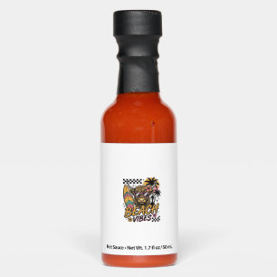 Beach Vibes Highland Cow Summer Vector Art_1 Hot Sauces