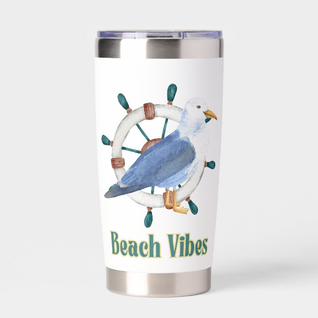 beach vibes insulated tumbler (Front)