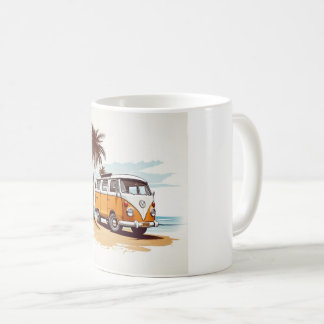 Beach Vibes Kombi Mug - Retro Surfing Serenity