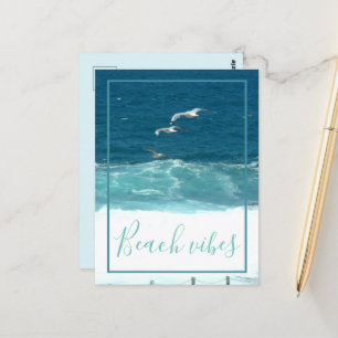 Beach Vibes Ocean Waves Postcard