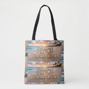 Beach Vibes Only All-Over-Print Tote Bag