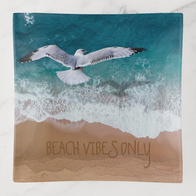 Beach Vibes Only Coastal Seaside Seagull