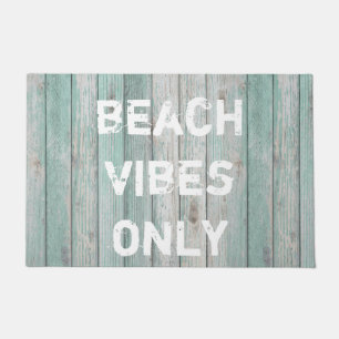 Beach Vibes Only Distressed Cottage Wood Doormat