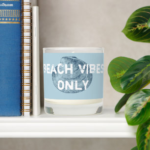 Beach Vibes Only Distressed Font Scented Candle