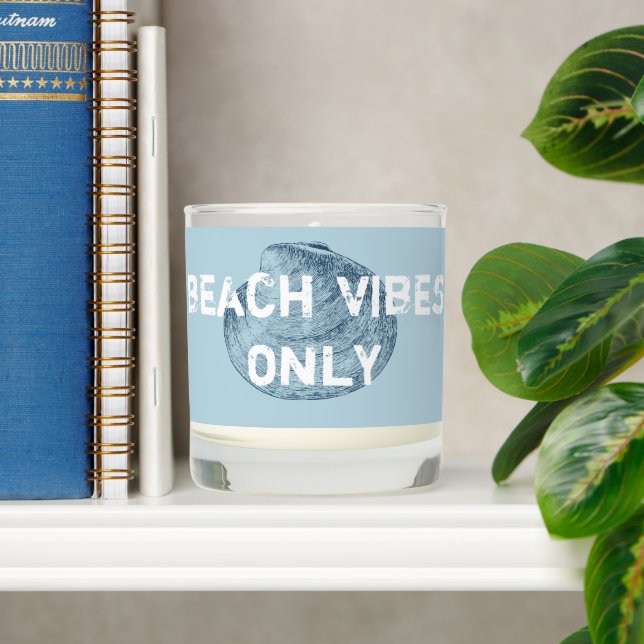 Beach Vibes Only Distressed Font Scented Candle (Shelf)