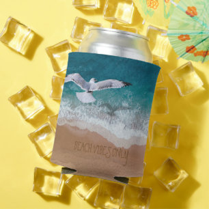 Beach Vibes Only (or Custom Text) Can Cooler