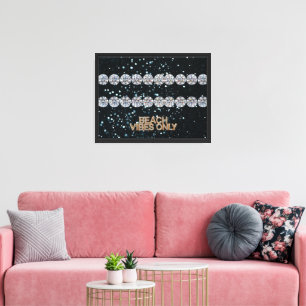 Beach Vibes Only Stretched Canvas Print