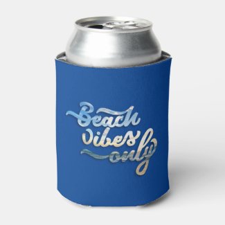 Beach Vibes Only Typography Dark Blue
