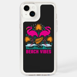 Beach Vibes Pink Flamingos Design Speck iPhone 14 Plus Case