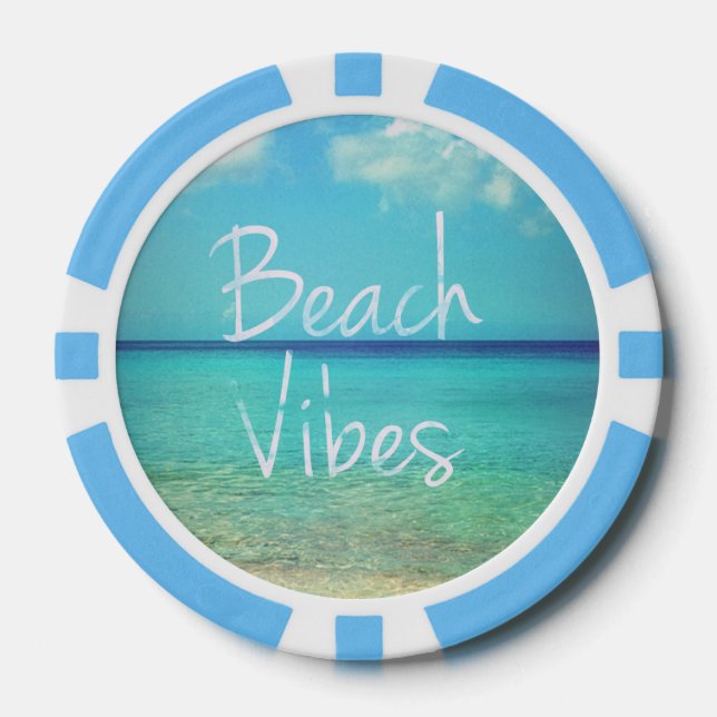 Beach vibes poker chips (Front)