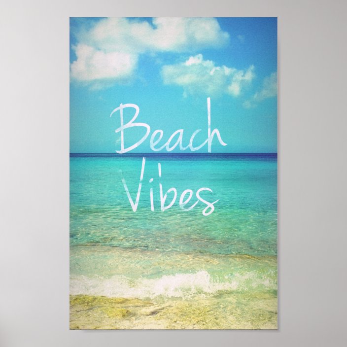 Beach vibes poster | Zazzle.com