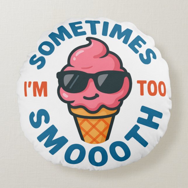 Beach Vibes Round Pillow (Front)