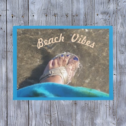 Beach Vibes Sandal and Surf Doormat
