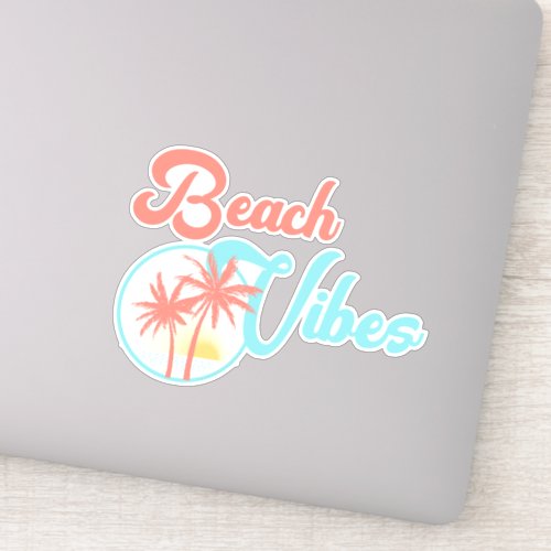 Beach Vibes Sunset Sticker