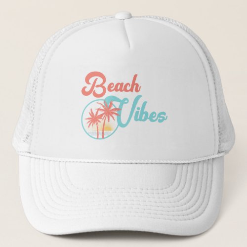 Beach Vibes Sunset Trucker Hat