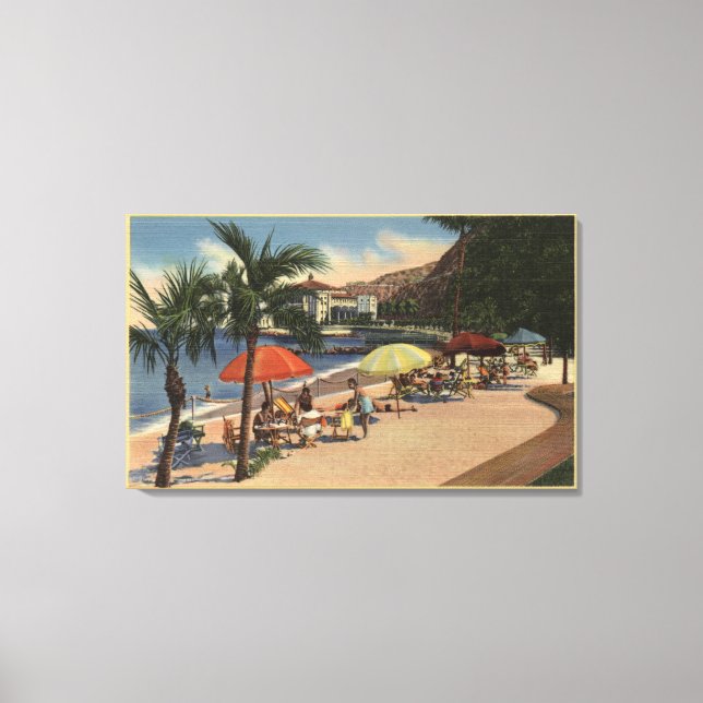 Beach View in Front of Hotel St. Catherine Canvas Print (Front)