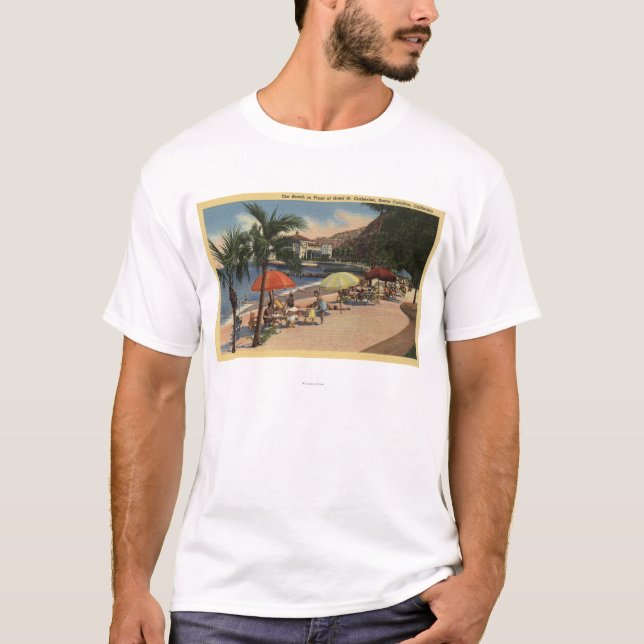 Beach View in Front of Hotel St. Catherine T-Shirt (Front)