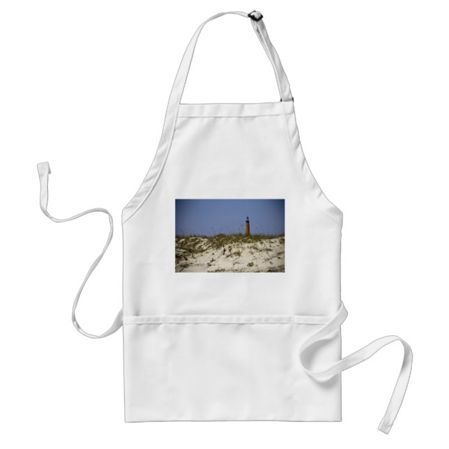 Beach View of Ponce Inlet Lighthouse Florida Adult Apron (Front)