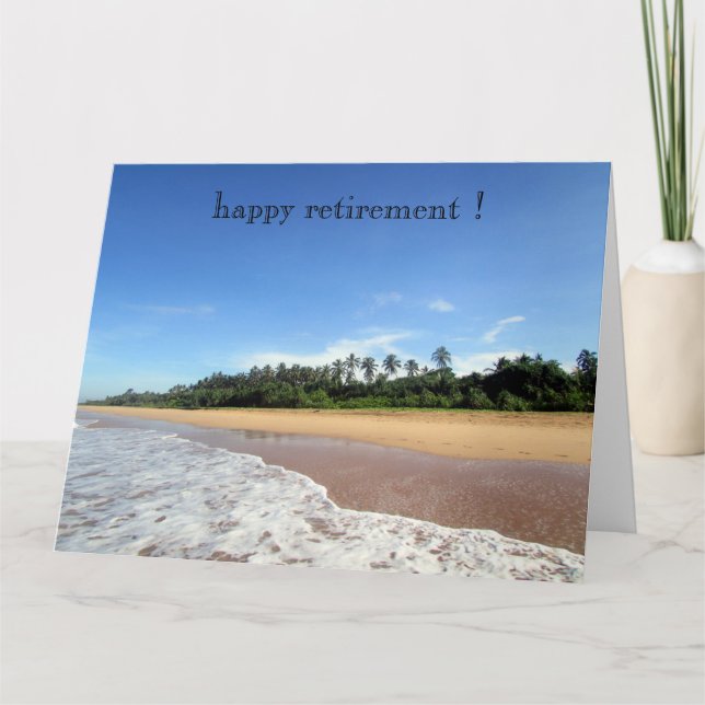 beach view retirement big card (Front)