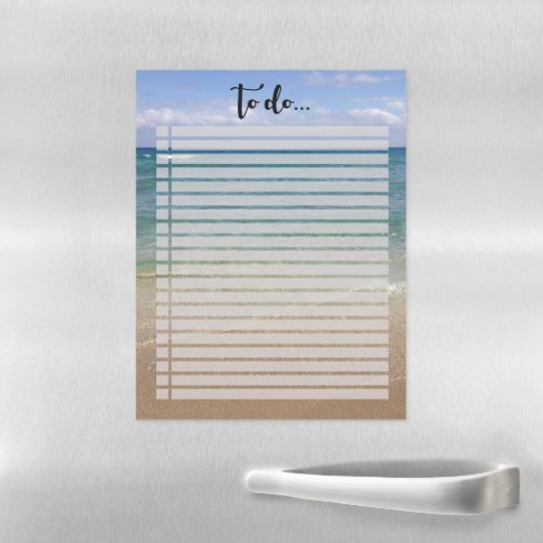 Beach View To Do List Magnetic Dry Erase Sheet