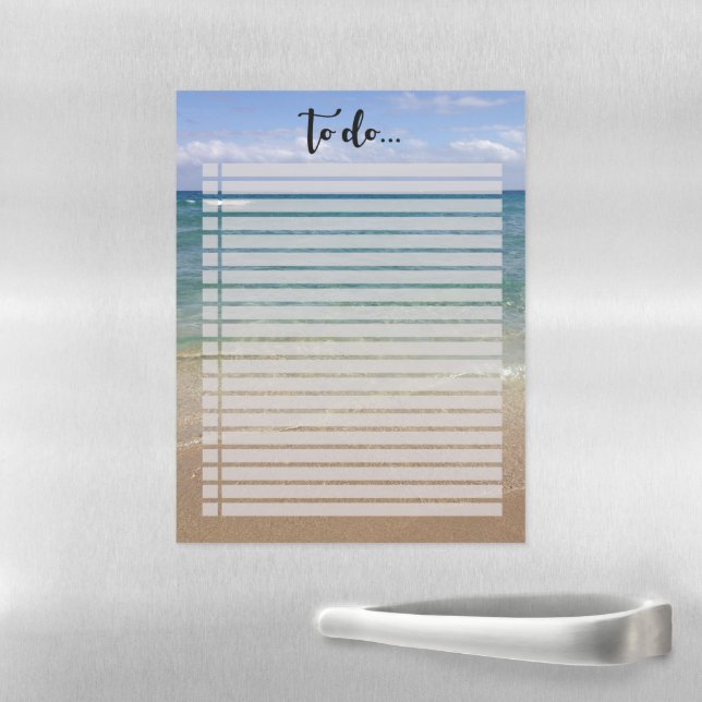 Beach View To Do List Magnetic Dry Erase Sheet (In Situ)