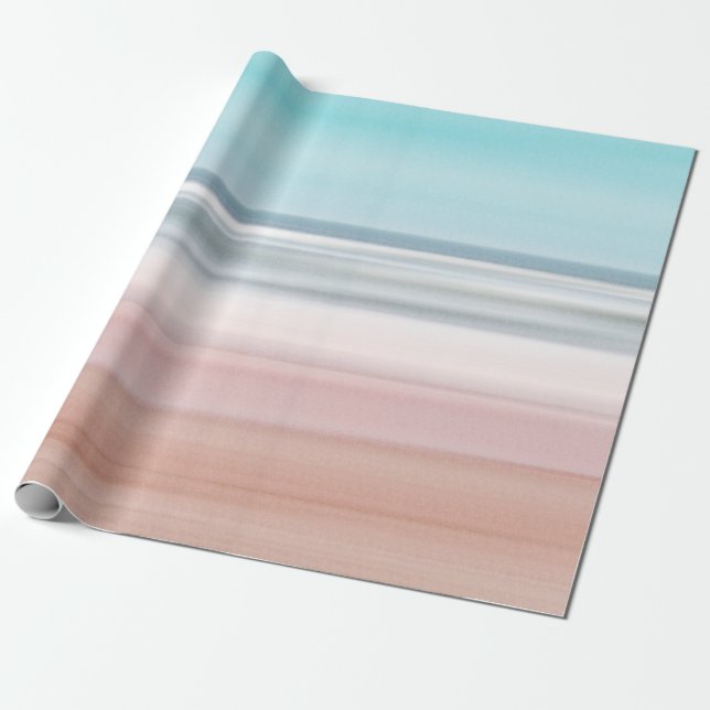 'Beach View' Wrapping Paper (Unrolled)