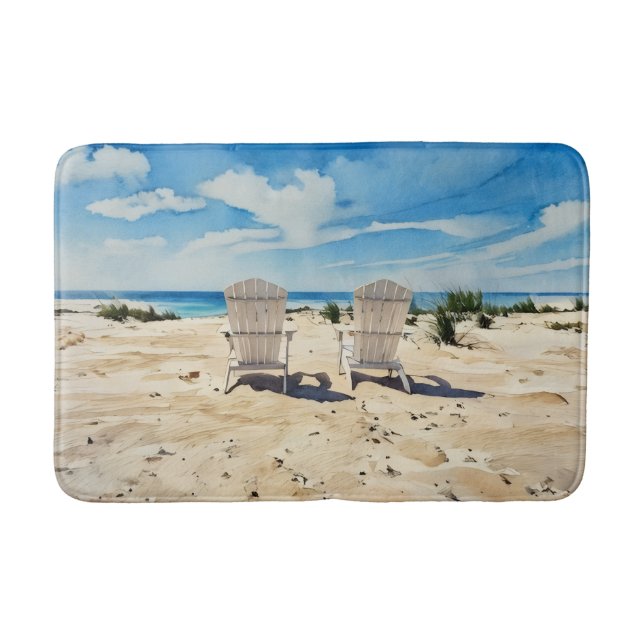 Beach Viewing Chairs Bath Mat (Front)