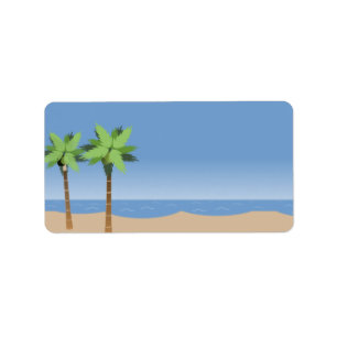 Beach Vista Blank Labels