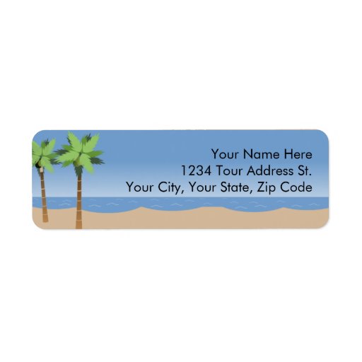 Beach Vista Return Address Labels | Zazzle