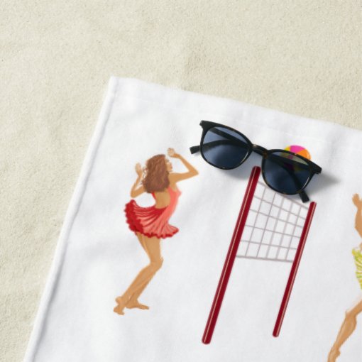 Beach Volleyball Beach Towel Zazzle