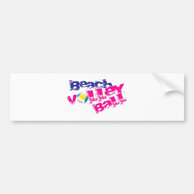 Beach Volleyball Bumper Sticker (Front)