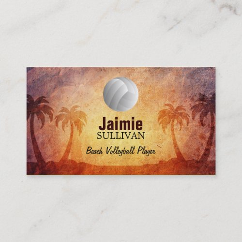 Beach Volleyball Business Cards