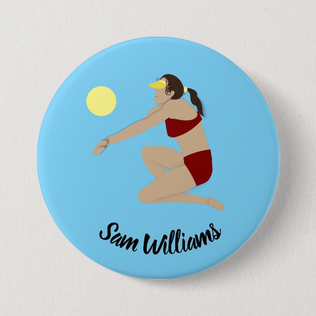 Beach Volleyball Button (Front)