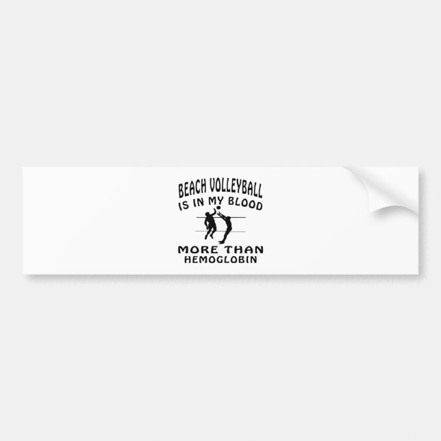 Beach Volleyball designs Bumper Sticker (Front)