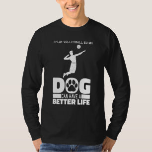 Beach Volleyball Dog Vball - Volleyball T-Shirt