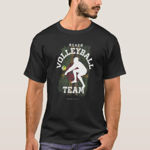 Beach Volleyball Dominica Flag Love Volleyball Pla T-Shirt