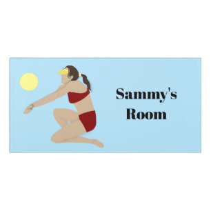 Beach Volleyball Door Sign