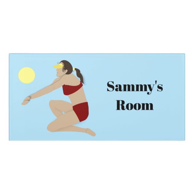 Beach Volleyball Door Sign (Classic Front)