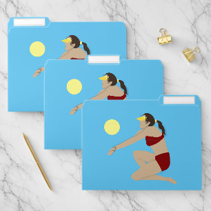 Beach Volleyball File Folder