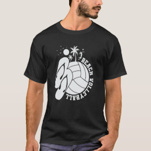 Beach Volleyball Flip Flops Slippers T-Shirt