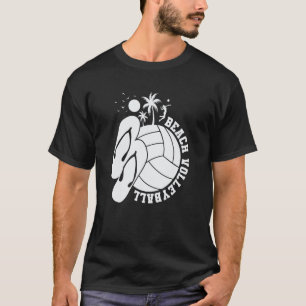 Beach Volleyball Flip Flops Slippers T-Shirt