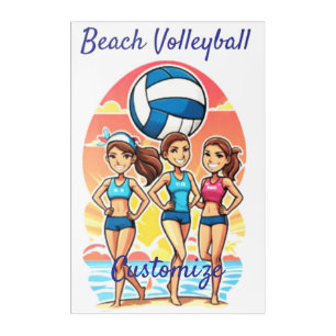 Beach Volleyball Girls Thunder_Cove Acrylic Print