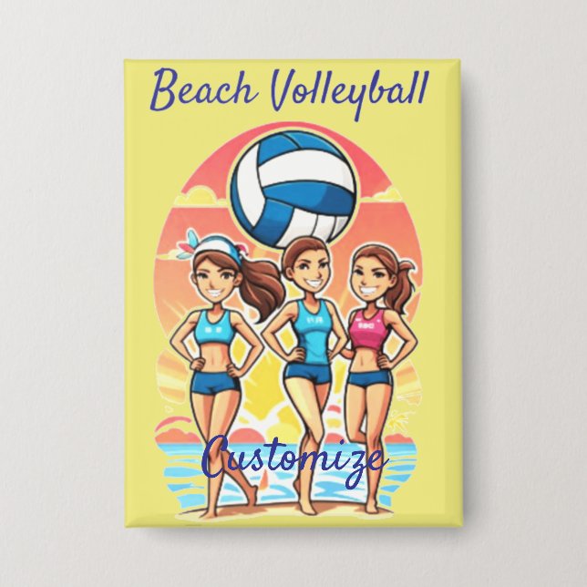 Beach Volleyball Girls Thunder_Cove Button (Front)