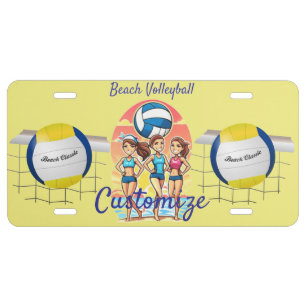 Beach Volleyball Girls Thunder_Cove License Plate