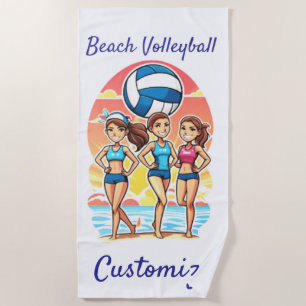 Beach Volleyball Girls Thunder_Cove Towel